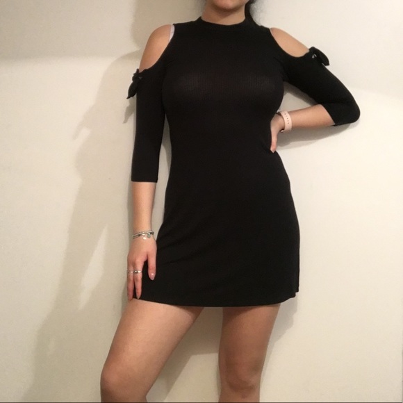 Aerie Black Tie Shoulder Dress - Picture 2 of 12